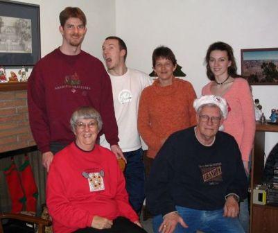 Mark, Chris, Liz, and Kathy in back; Beverly and Bob in front