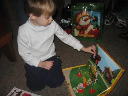 Levi with his colorforms