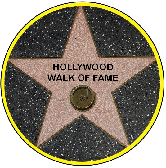 Hollywood Walk of Fame for contributions to the recording industry