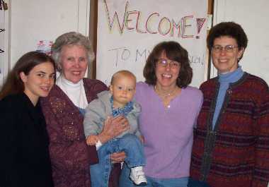 left to right: Liz, Shirley, Evan, Becky, Jennifer