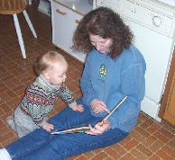 Aunt Jodie reads me a book