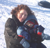 sledding with Jodie