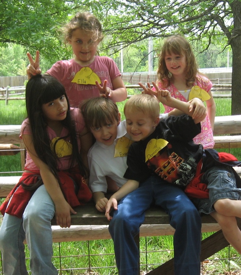 l to r: Nidia, Ella, Evan, Domnic, and Sabine