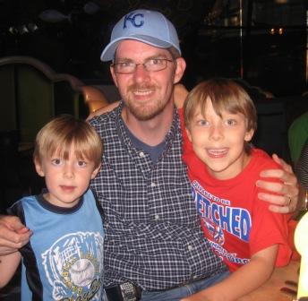 Levi and Evan with Uncle Mark