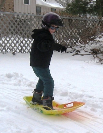 Evan snowboarding  Mar. 2010